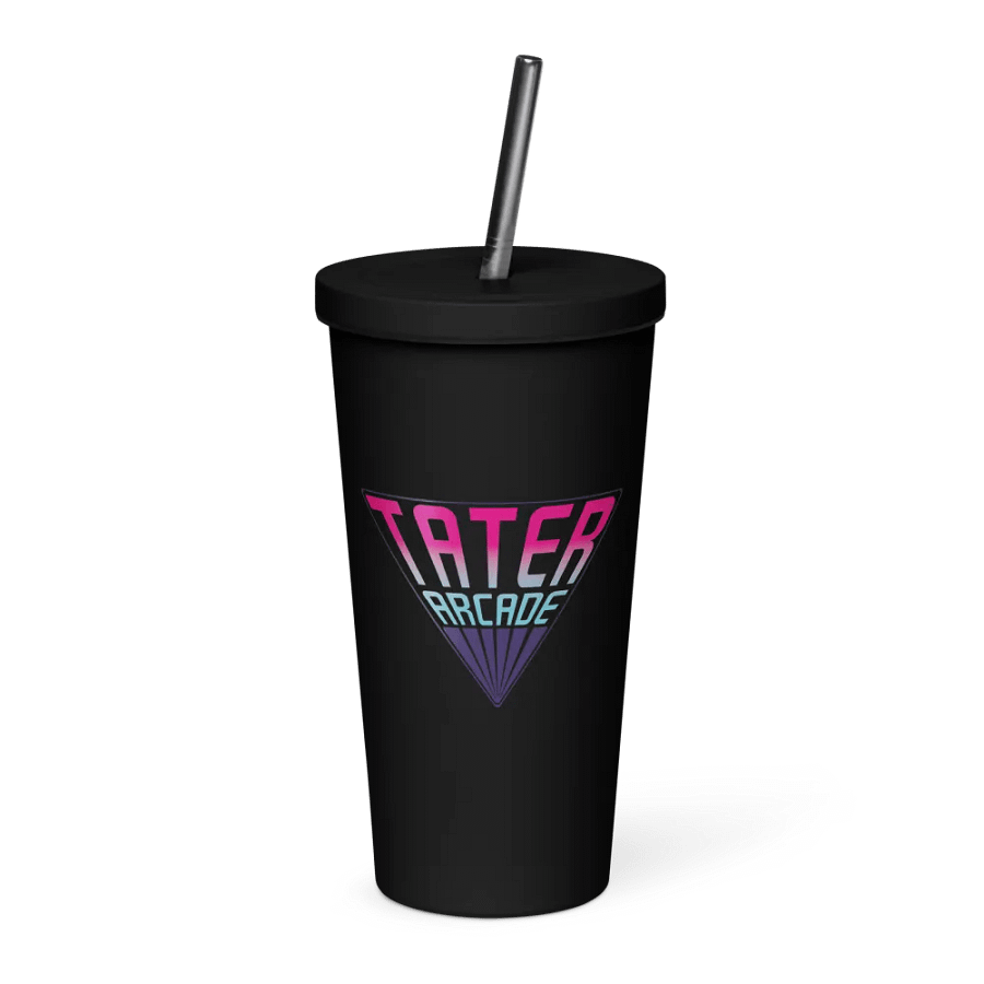 Tater Arcade Retro Tumbler with straw product image (1)