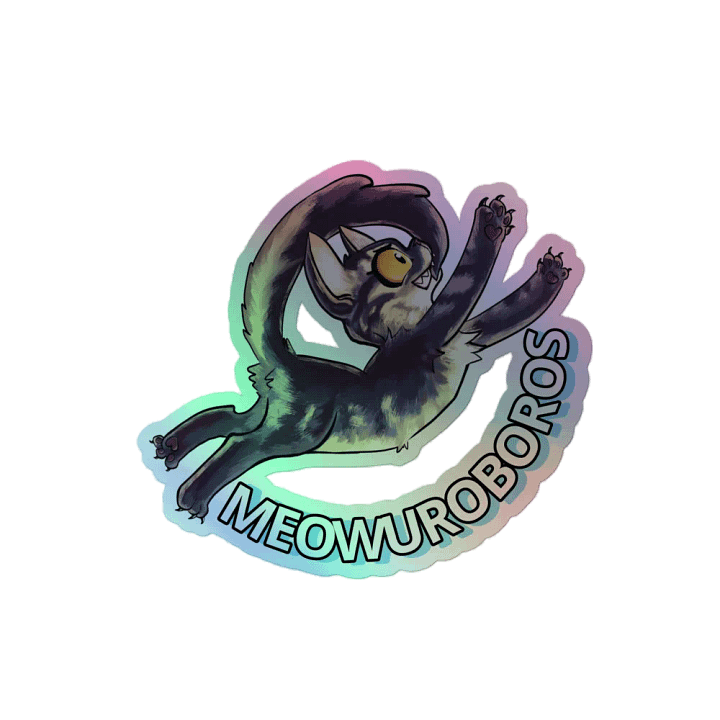 Meowuroboros - Holographic Ouroboros Cat Stickers product image (2)