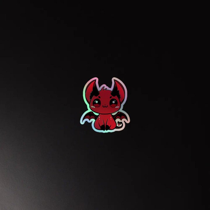 Chibi Demon Holographic Sticker Set product image (4)