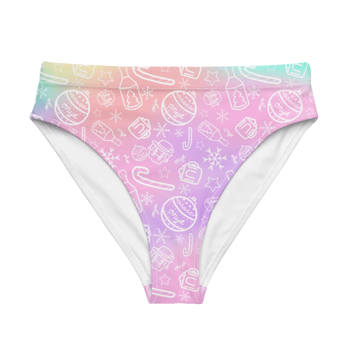 Limited Edition Christmas Tie Die High Waist Bikini Bottom product image (1)
