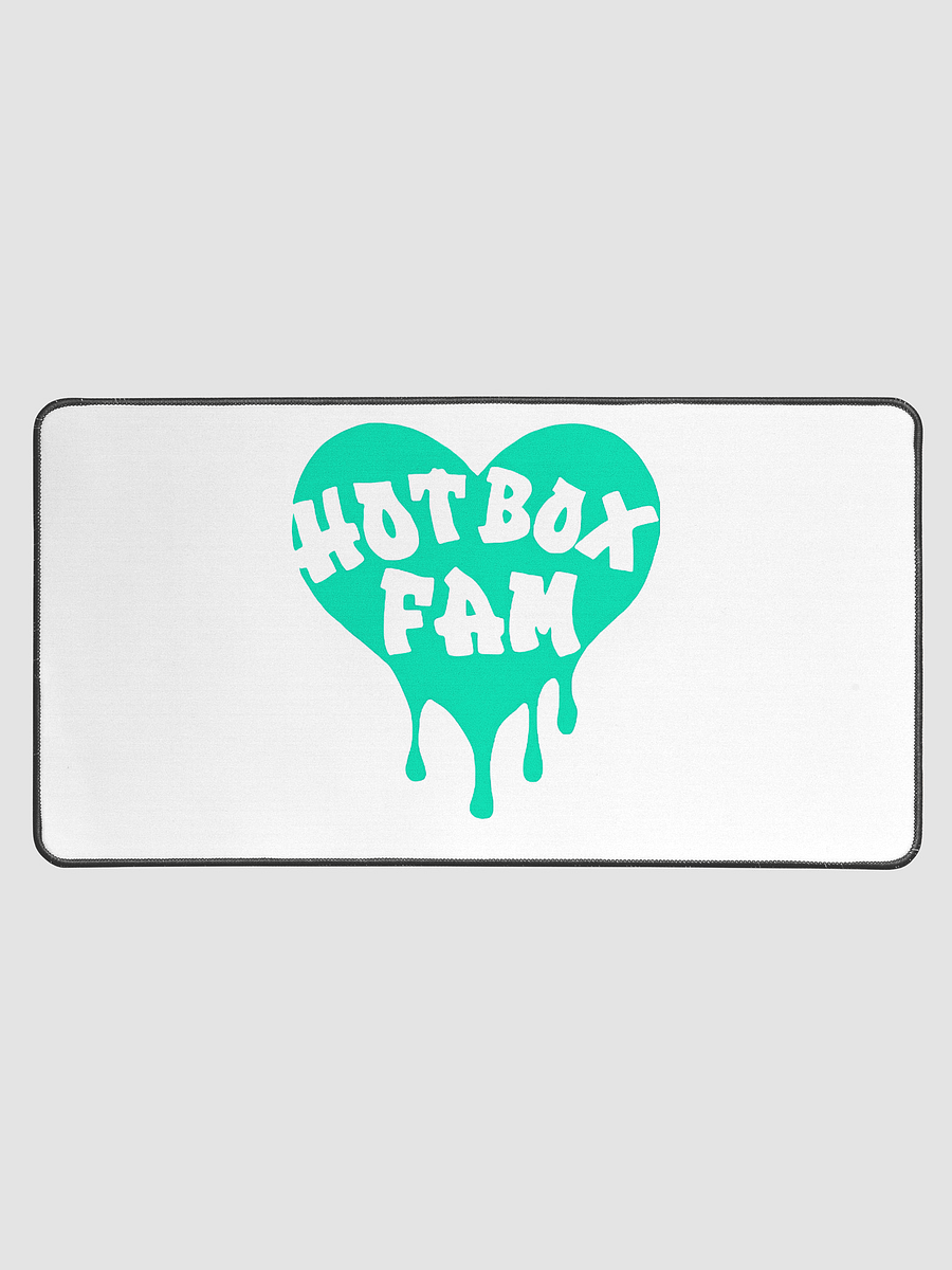 HOT BOX FAM TRANSPARENT SEAFOAM GREEN LOGO DESK MAT product image (1)