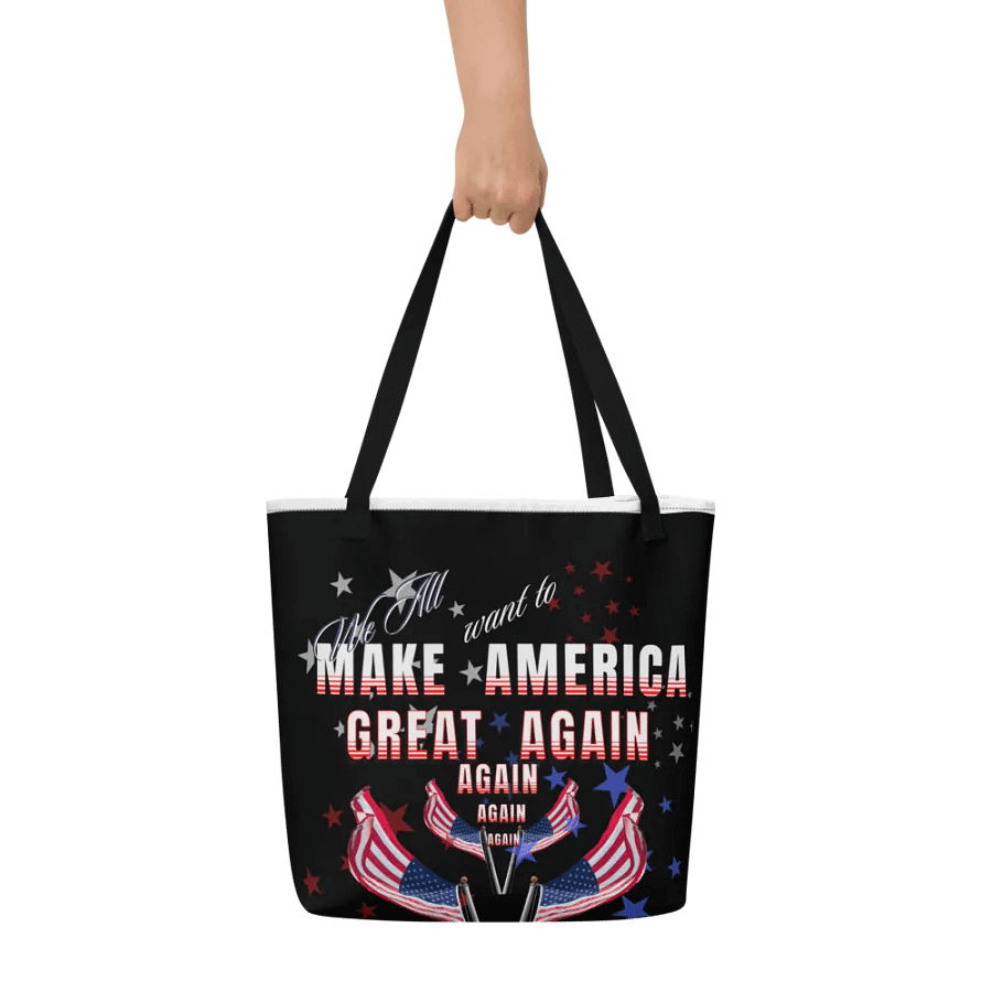Patriotic Statement Tote Bag for moms dads shoppers product image (7)