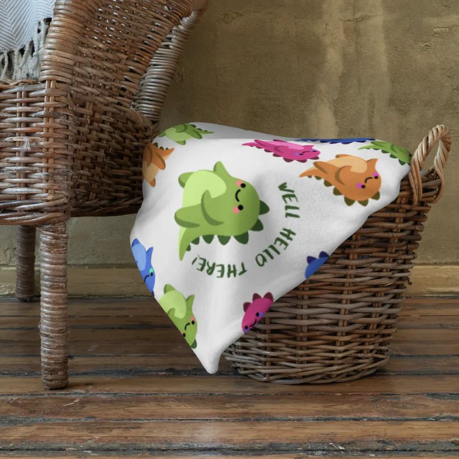 Cute Coloured Dinosaur Blanket product image (5)