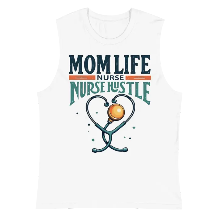 mom life, Nurse Hustle Heart Muscle Tank product image (2)