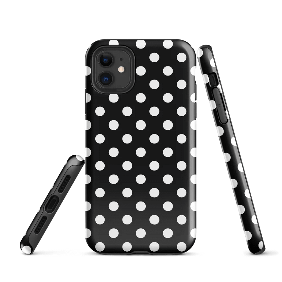 black polka dot i phone case product image (1)
