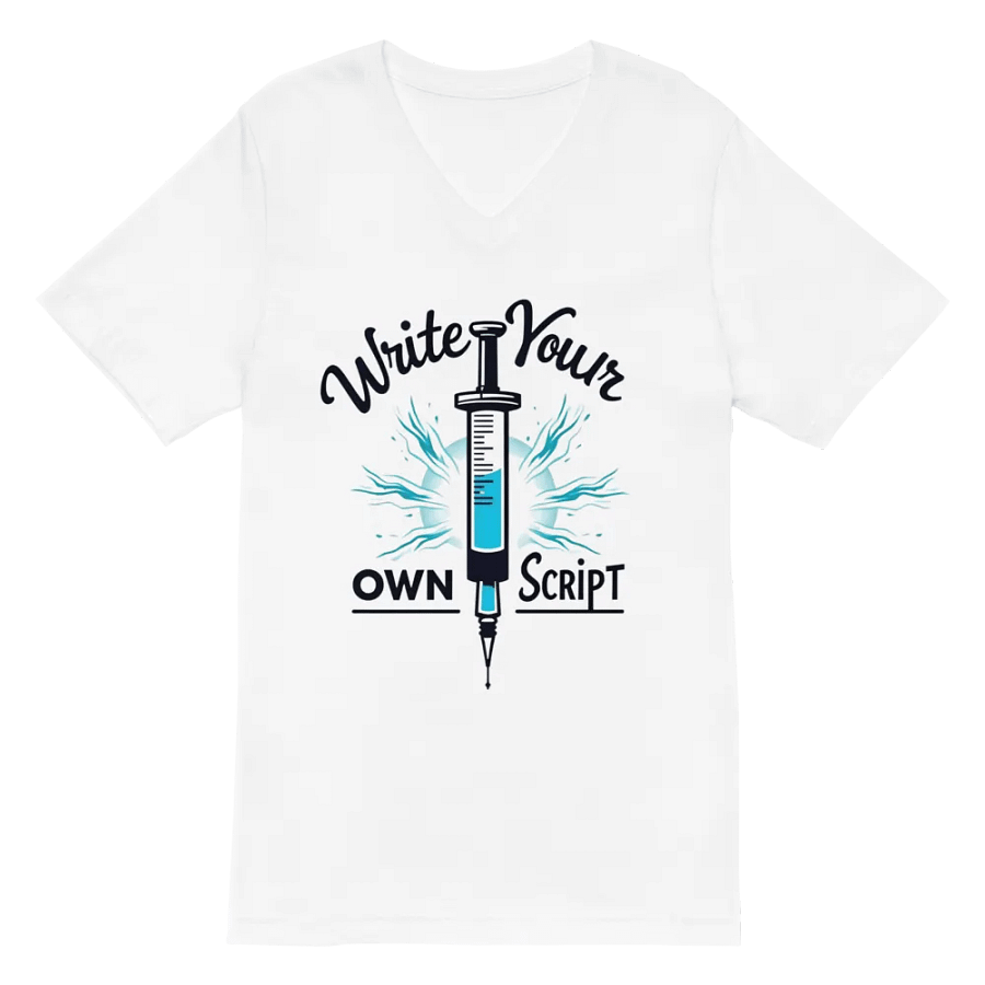 Syringe Script V-Neck Tee product image (2)