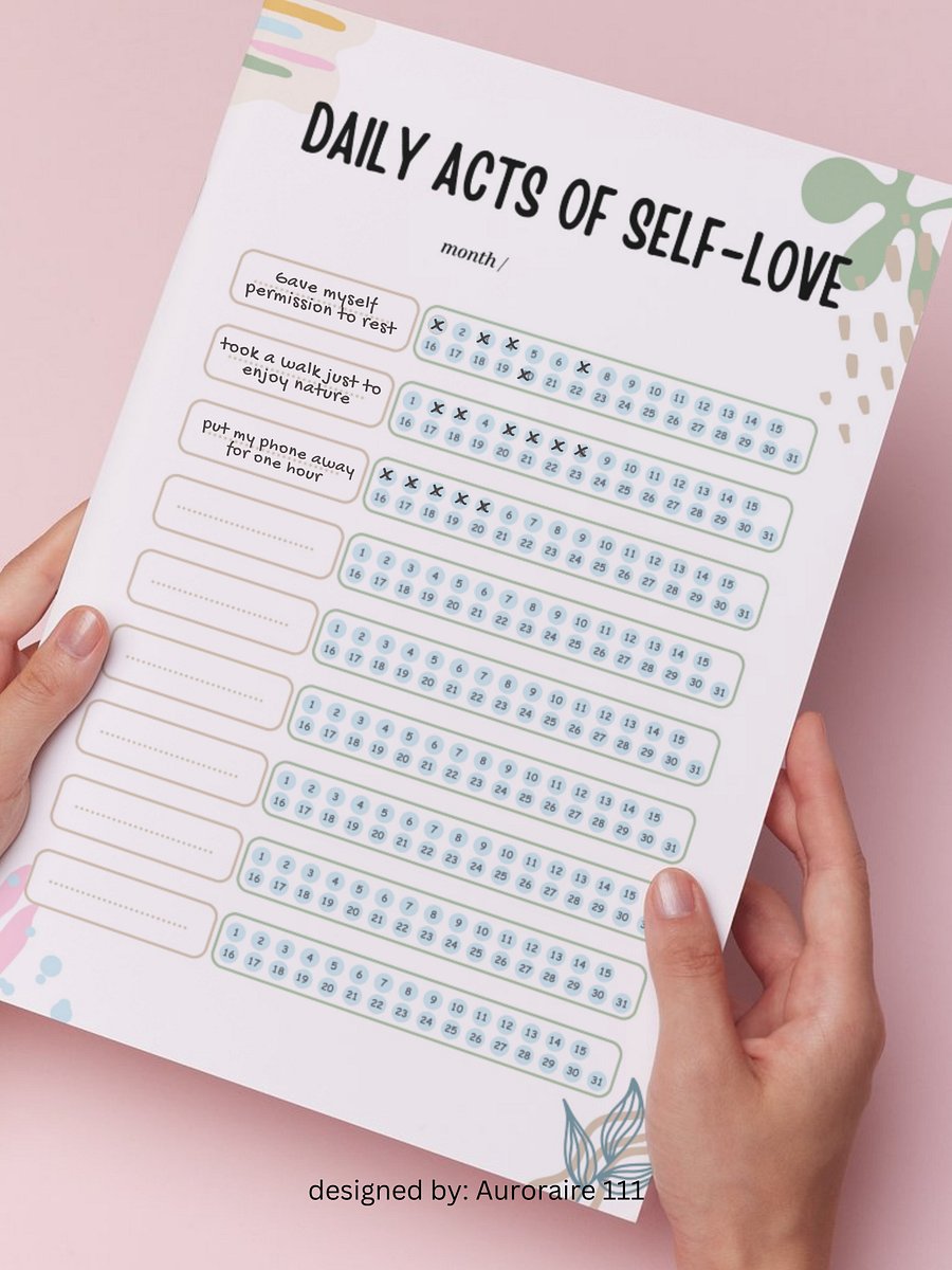 Self-Love Journal | Printable + Digital | 31 Days | Daily Affirmations + Tracker + Planner product image (6)