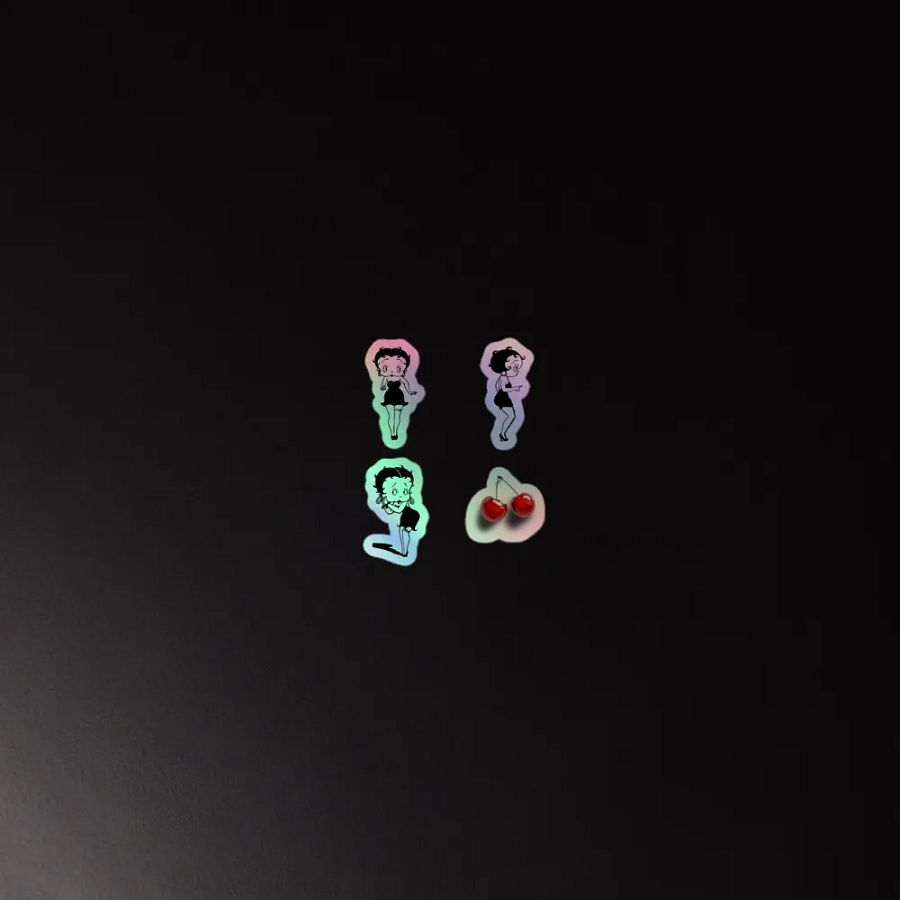 "Betty" Cherry Kiss-Cut Holographic Sticker Set product image (12)