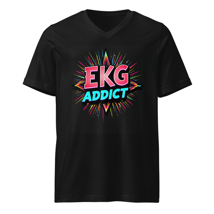 EKG Addict Explosion V-Neck Tee product image (1)