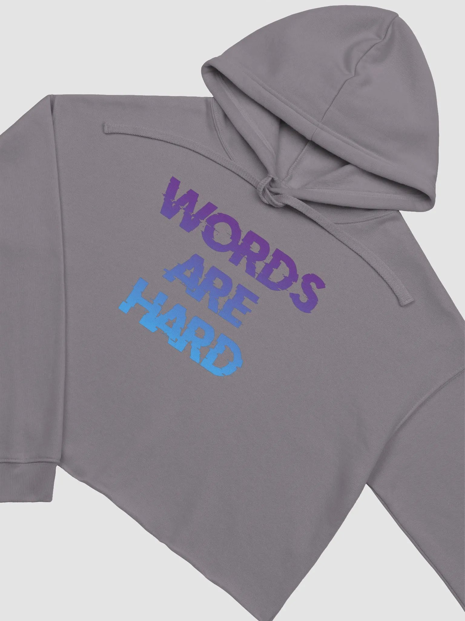 Words Are Hard Crop Top Hoodie product image (10)