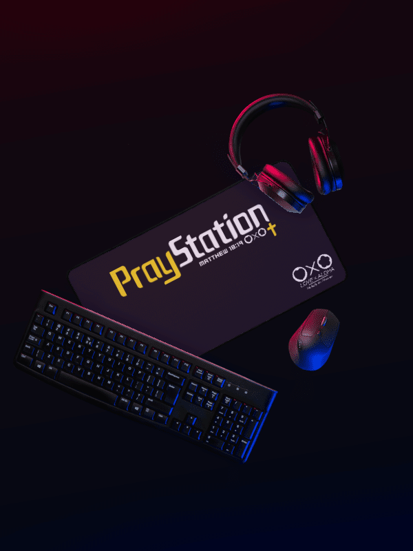 LXA PrayStation Desk Mat - Black | Love X Aloha - Faith Collection | Premium Christian Merch product image (2)