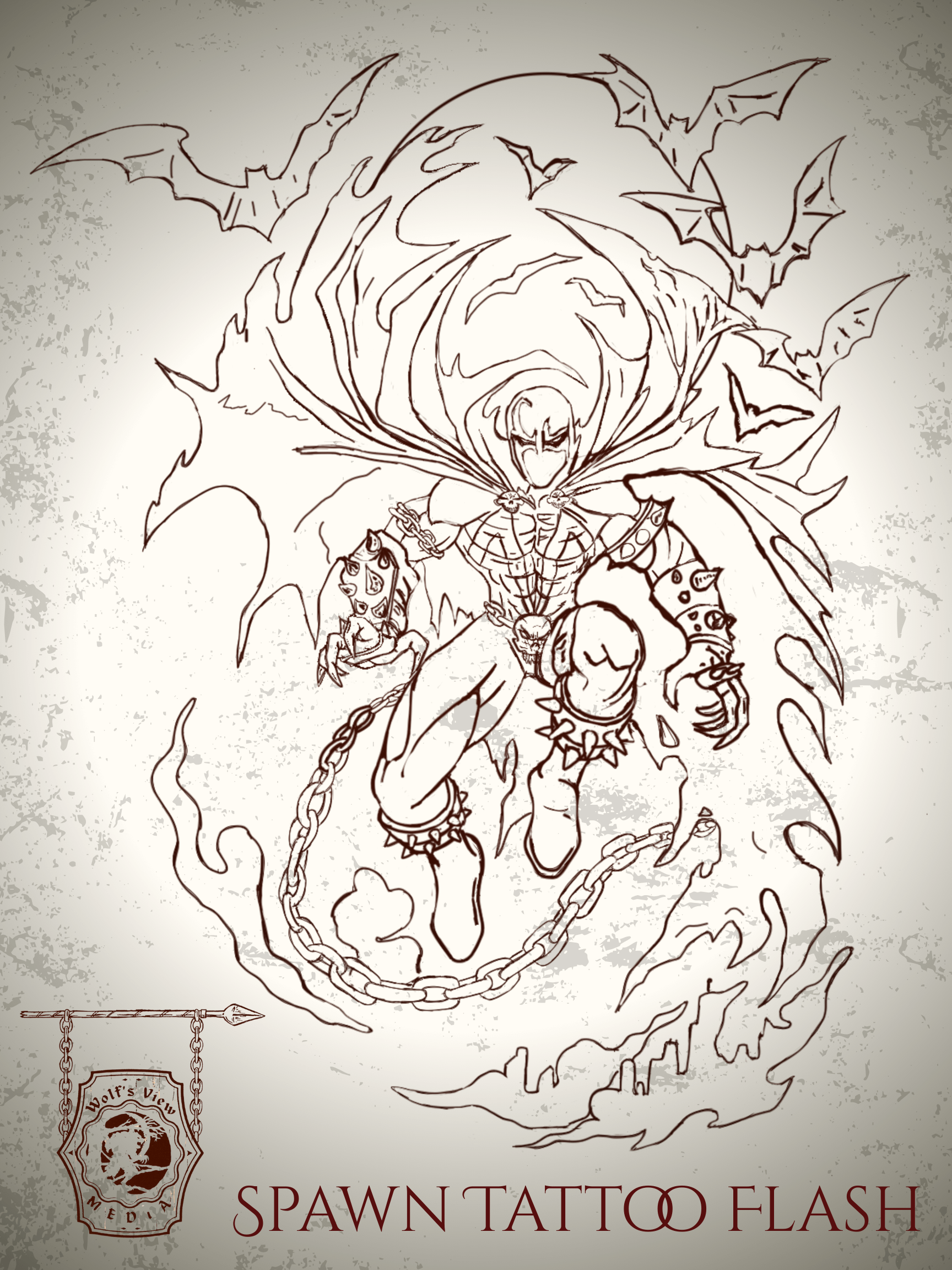 Tattoo Flash Series- Spawn- Digital Download product image (2)