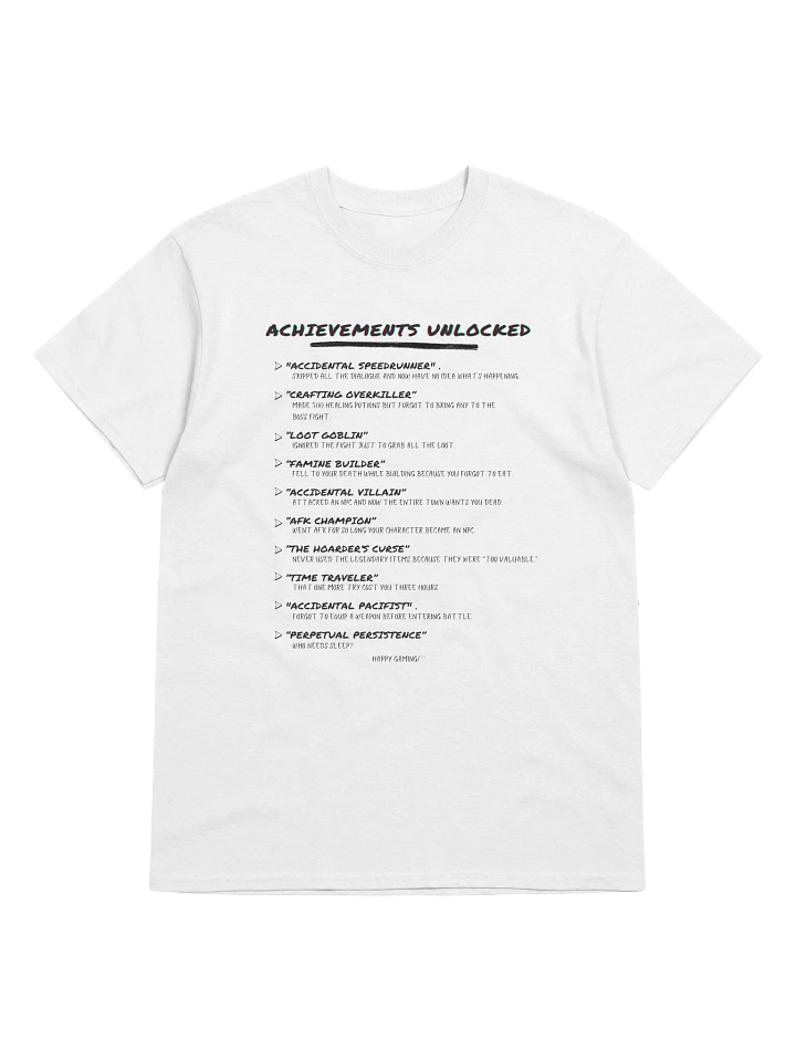 Achievements Unlocked Gaming T-Shirt product image (1)