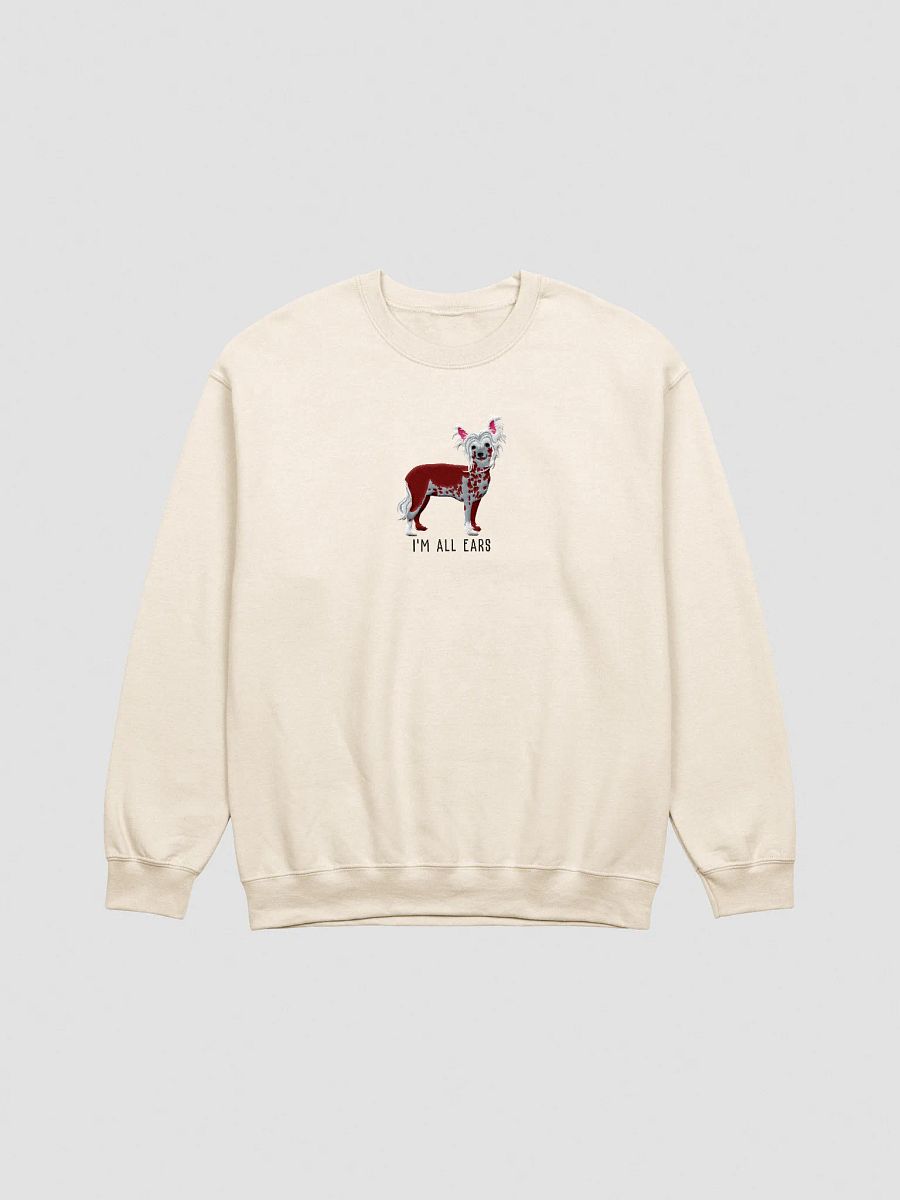 I'm All Ears Sweatshirt (Embroidered) of a Chinese Crested Dog(Chocolate) product image (13)