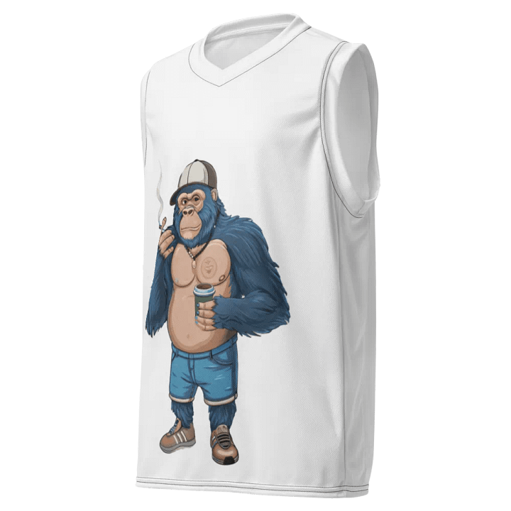 Blue Gorilla Recycled Unisex Basketball Jersey product image (1)