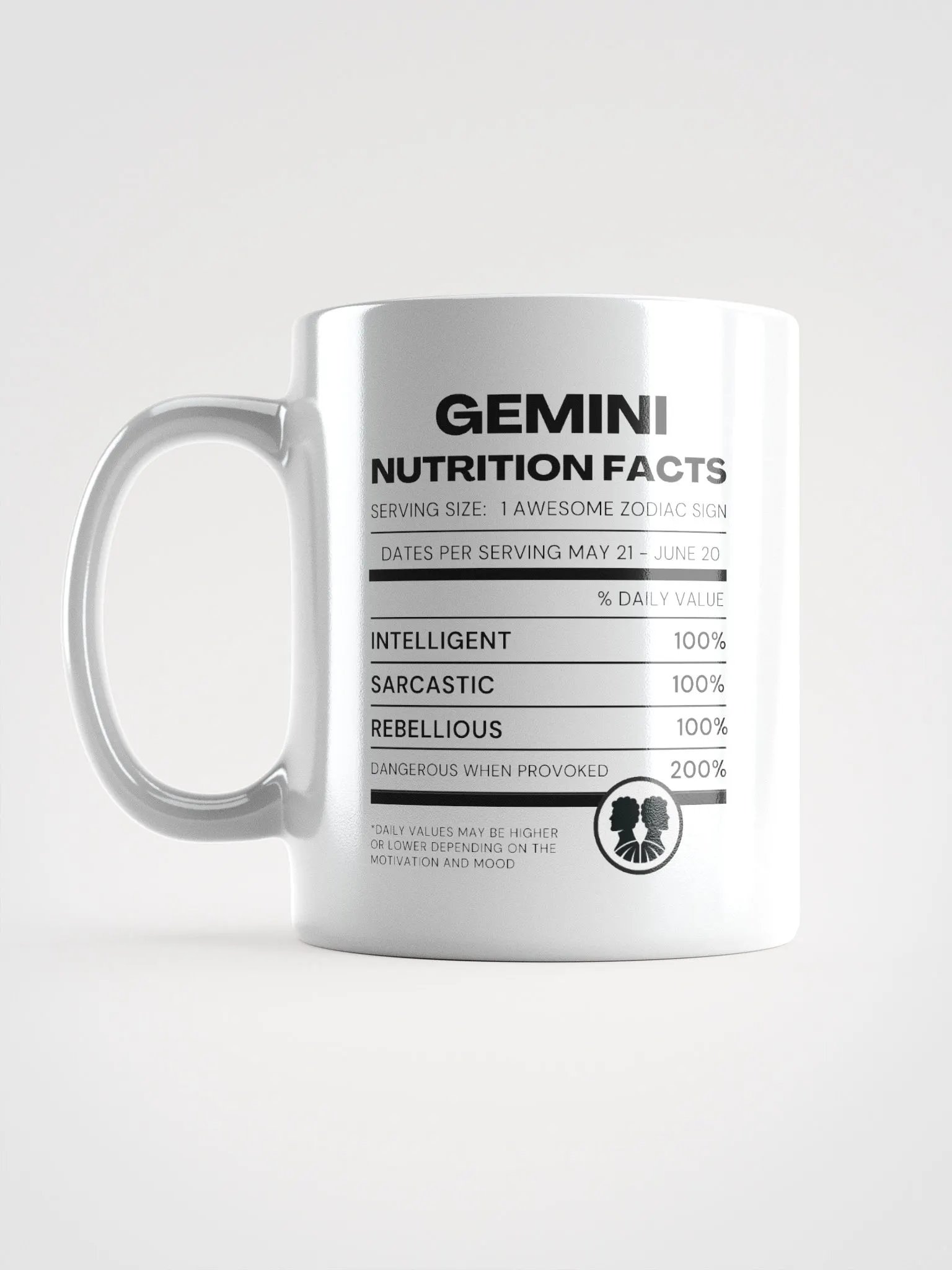 Gemini Nutrition Facts Mug product image (7)