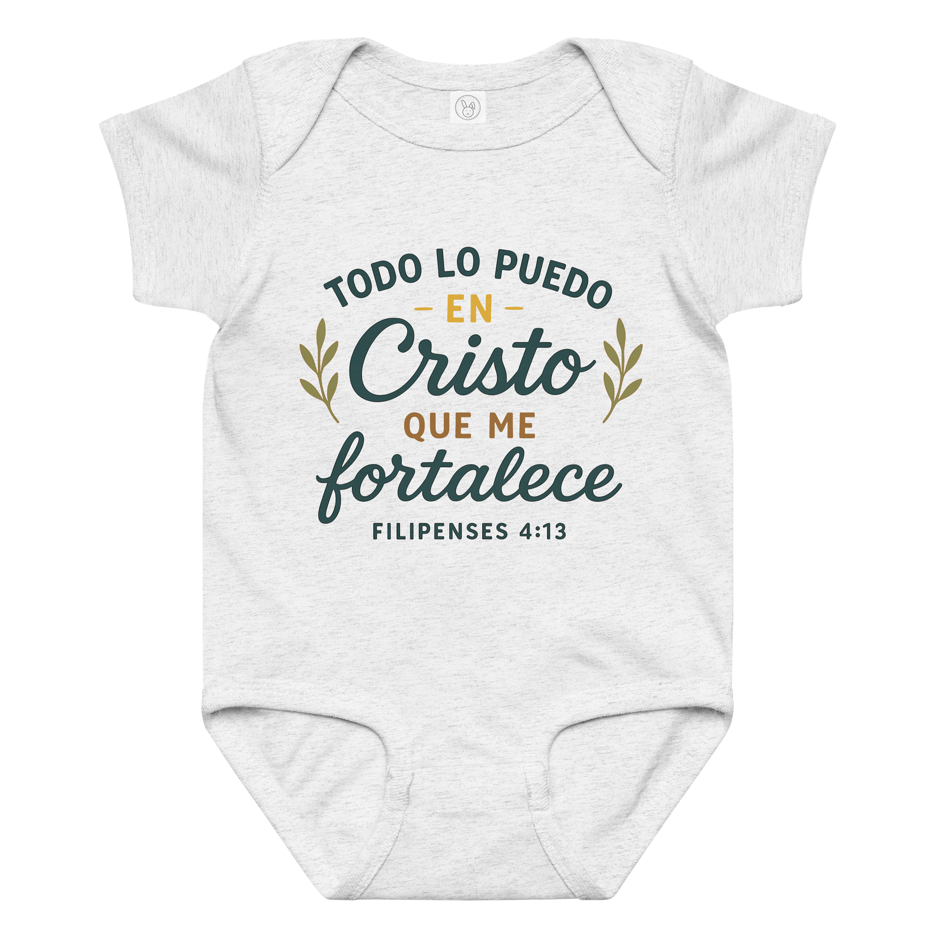 Spanish Christian Baby Onesie – “Todo lo puedo en Cristo” – Faith Outfit product image (1)