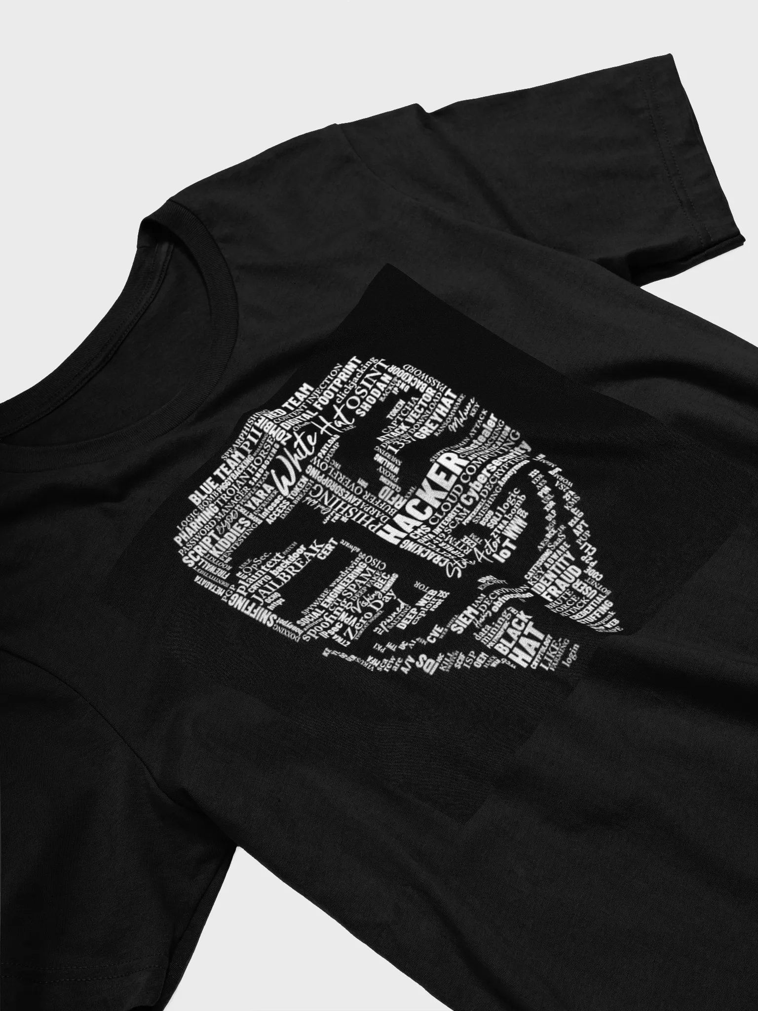 Hacker Mask Word Cloud Tee – Faces of Infosec product image (5)