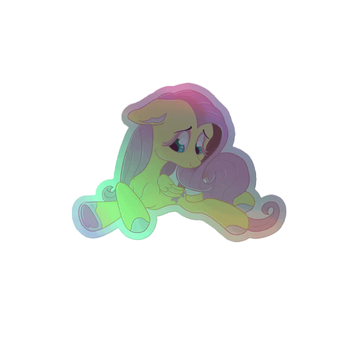 Fluttershy holographic sticker product image (2)