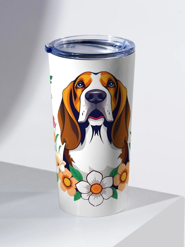 Floral Beagle Dog 20oz Stainless Steel Tumbler product image (2)