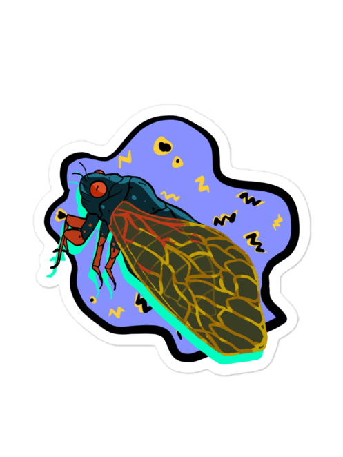 Vaporcicada die cut magnets product image (2)