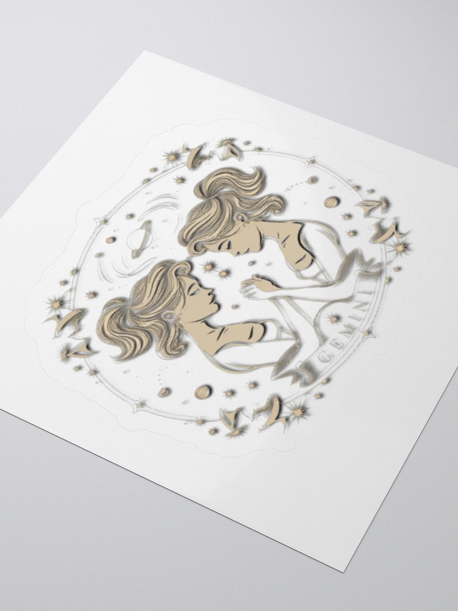 Gemini Celestial Kiss-Cut Sticker product image (9)