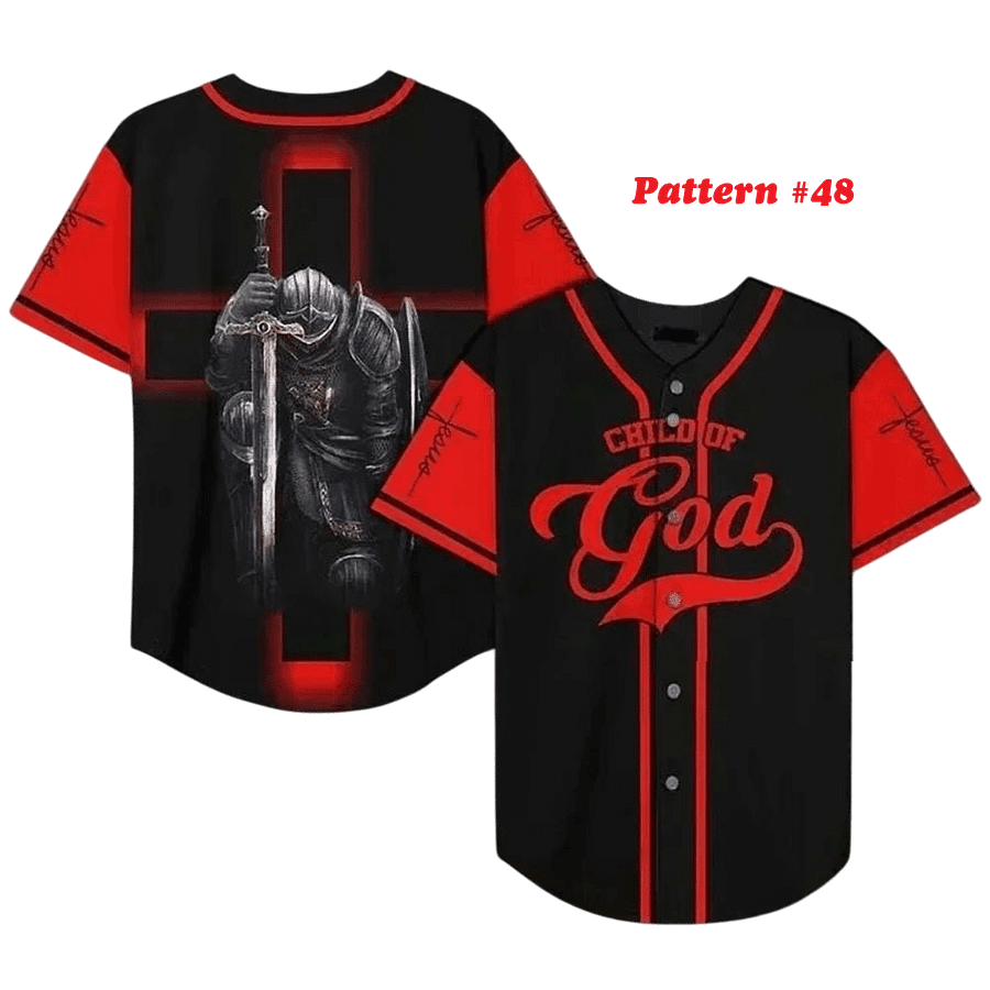 Authentic Baseball Jersey, Custom Baseball Jersey, Personalized Sport Jersey, Colorful, Flowers, Number, God, Jesus, Chris product image (189)