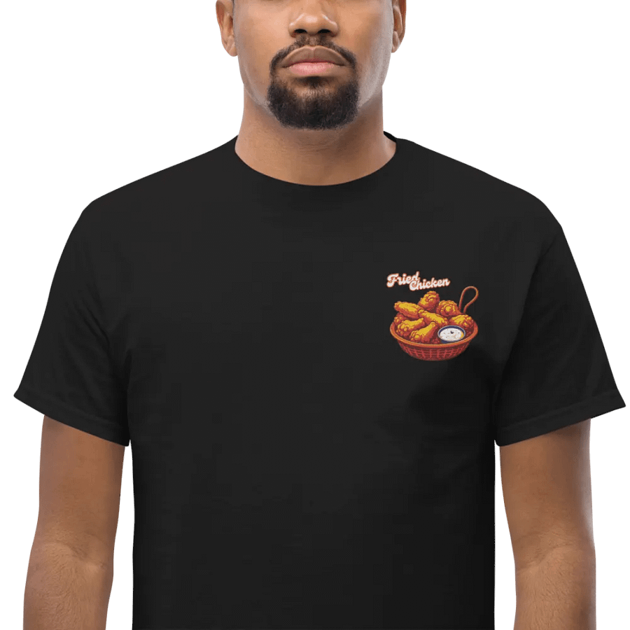 Fried Chicken embroidery T-Shirt product image (4)