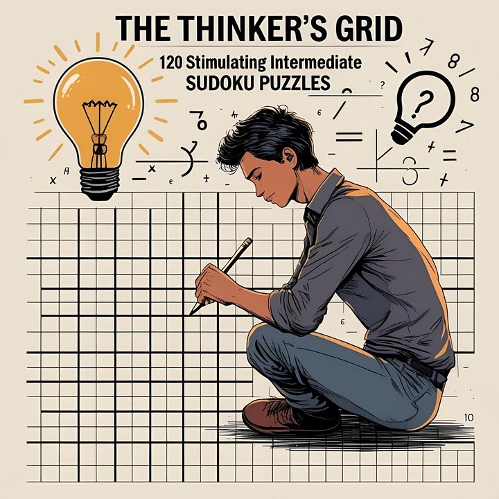 The Thinker’s Grid - 120 Stimulating Intermediate Sudoku Puzzles product image (1)