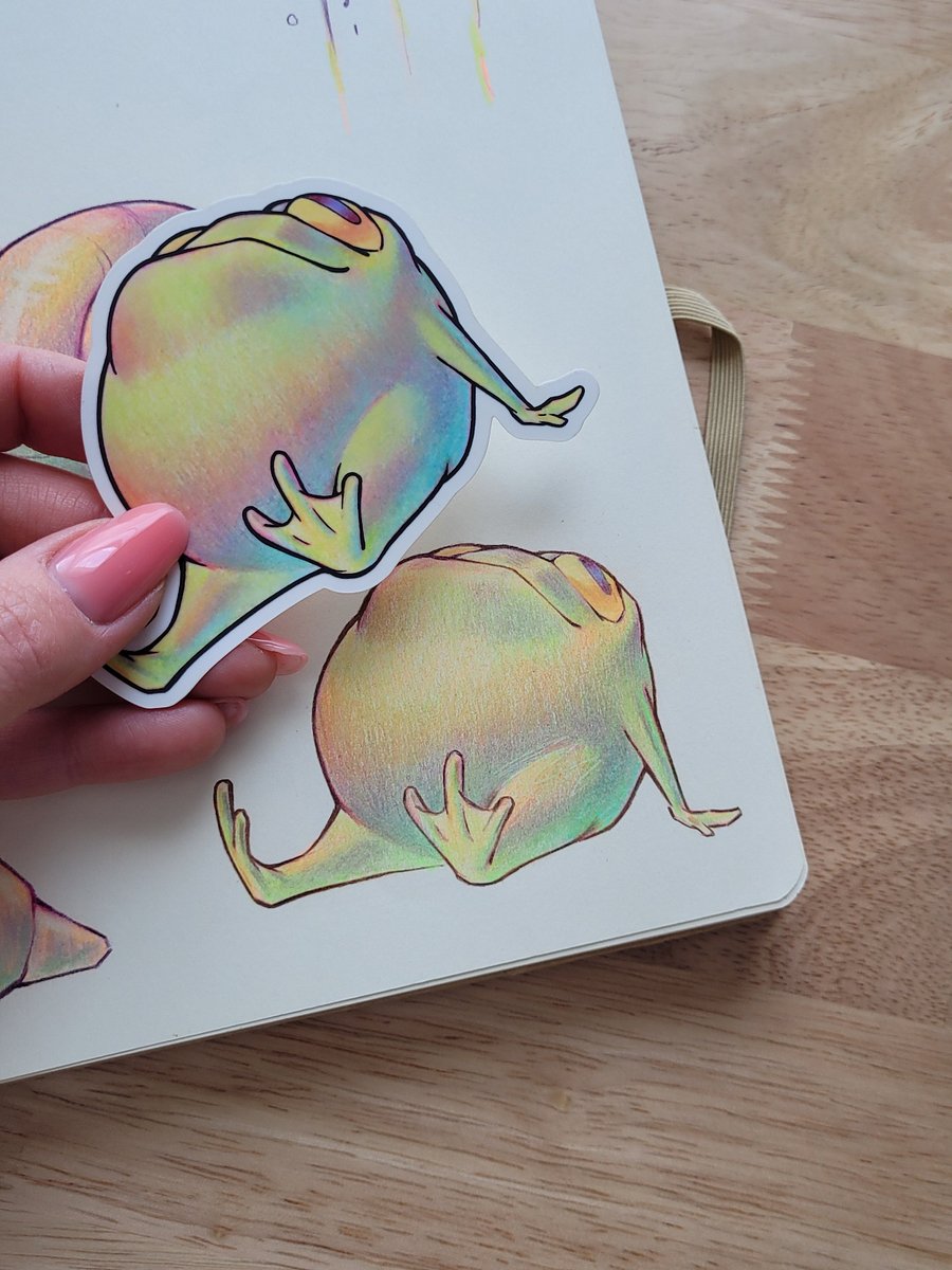 Delighted Frog Sticker product image (5)