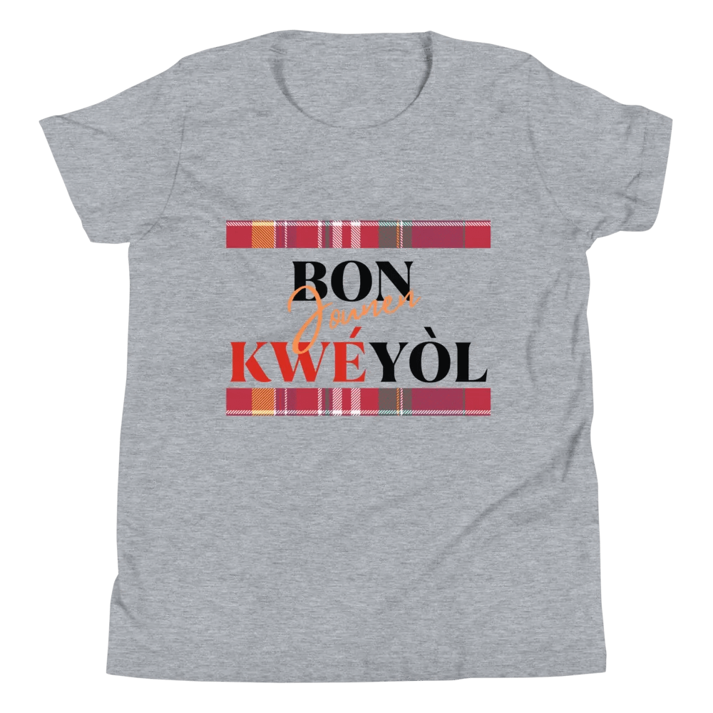 Kwéyòl Madras Youth T-Shirt product image (1)