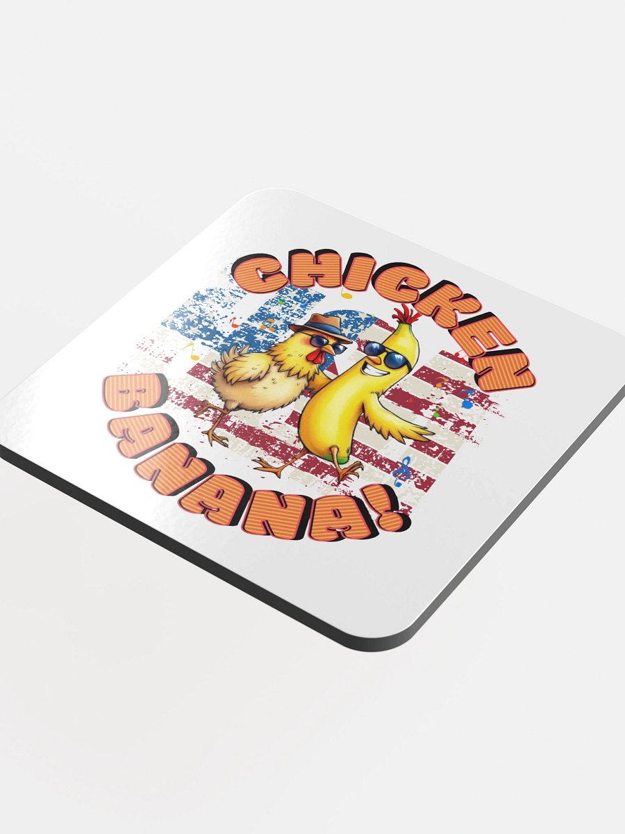Chicken Banana USA Flag Funky Coaster Set product image (1)