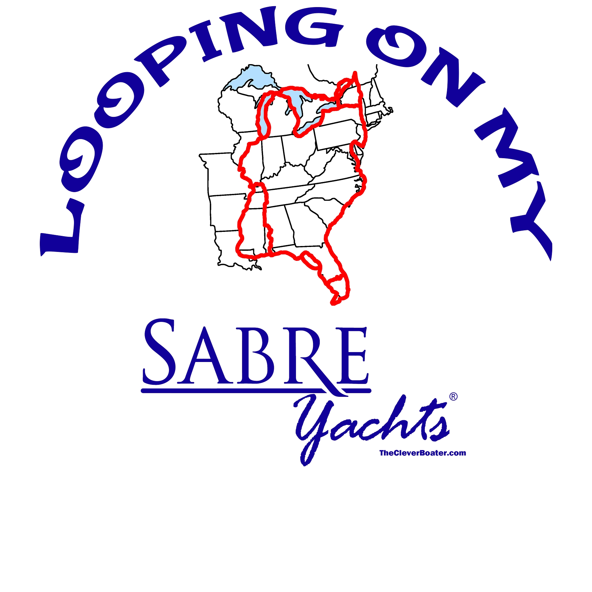 Looping On My Sabre - T-Shirt - Light Shirt w/Blue Logo product image (5)