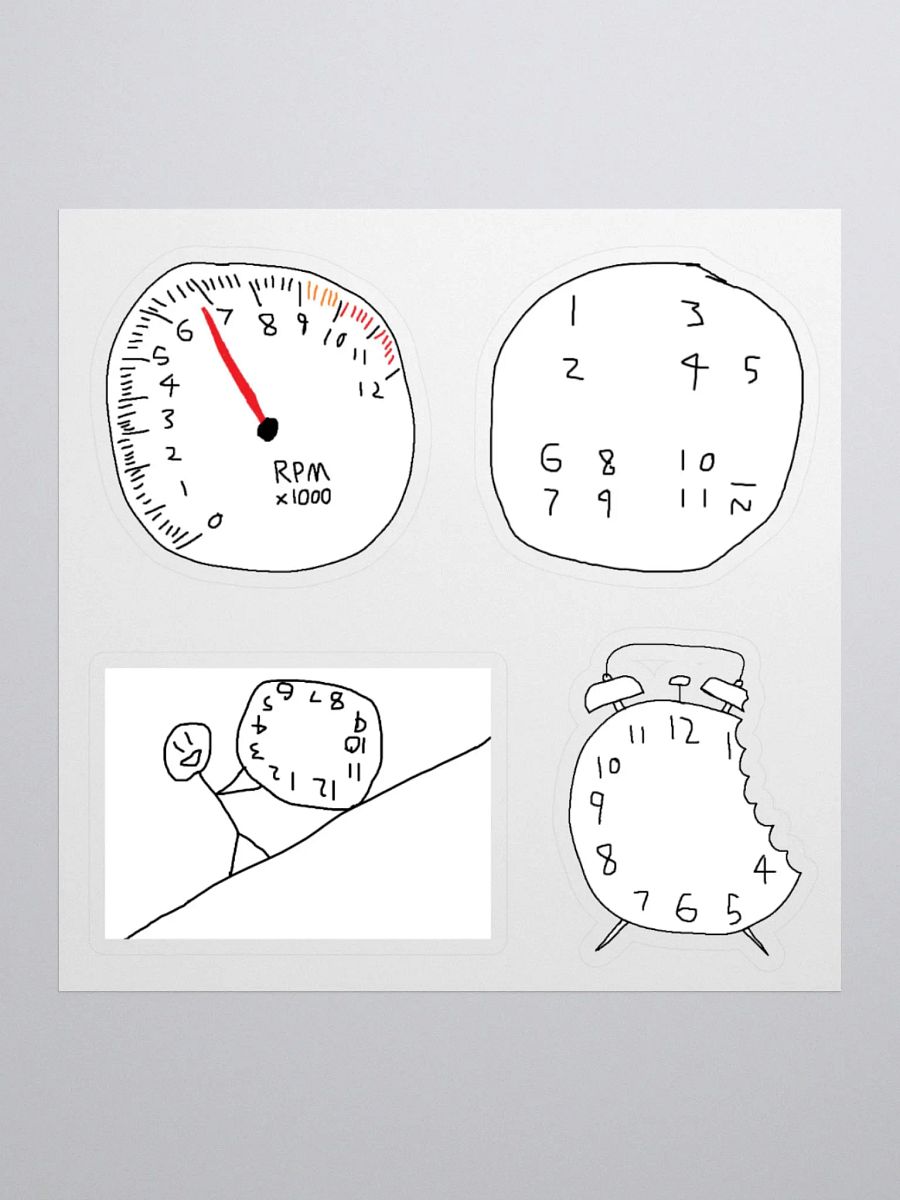 Tachometer, Loss, Sisyphus, Alarm Clock Stickers product image (1)