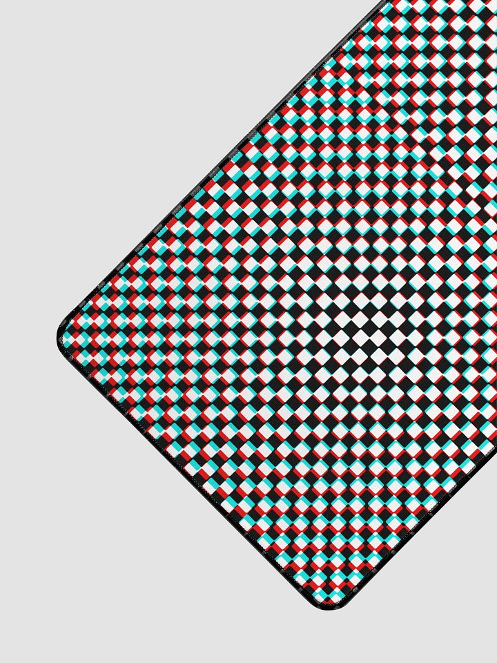Checkered Anaglyph Desk Mat 15.5 x 31.5 product image (1)