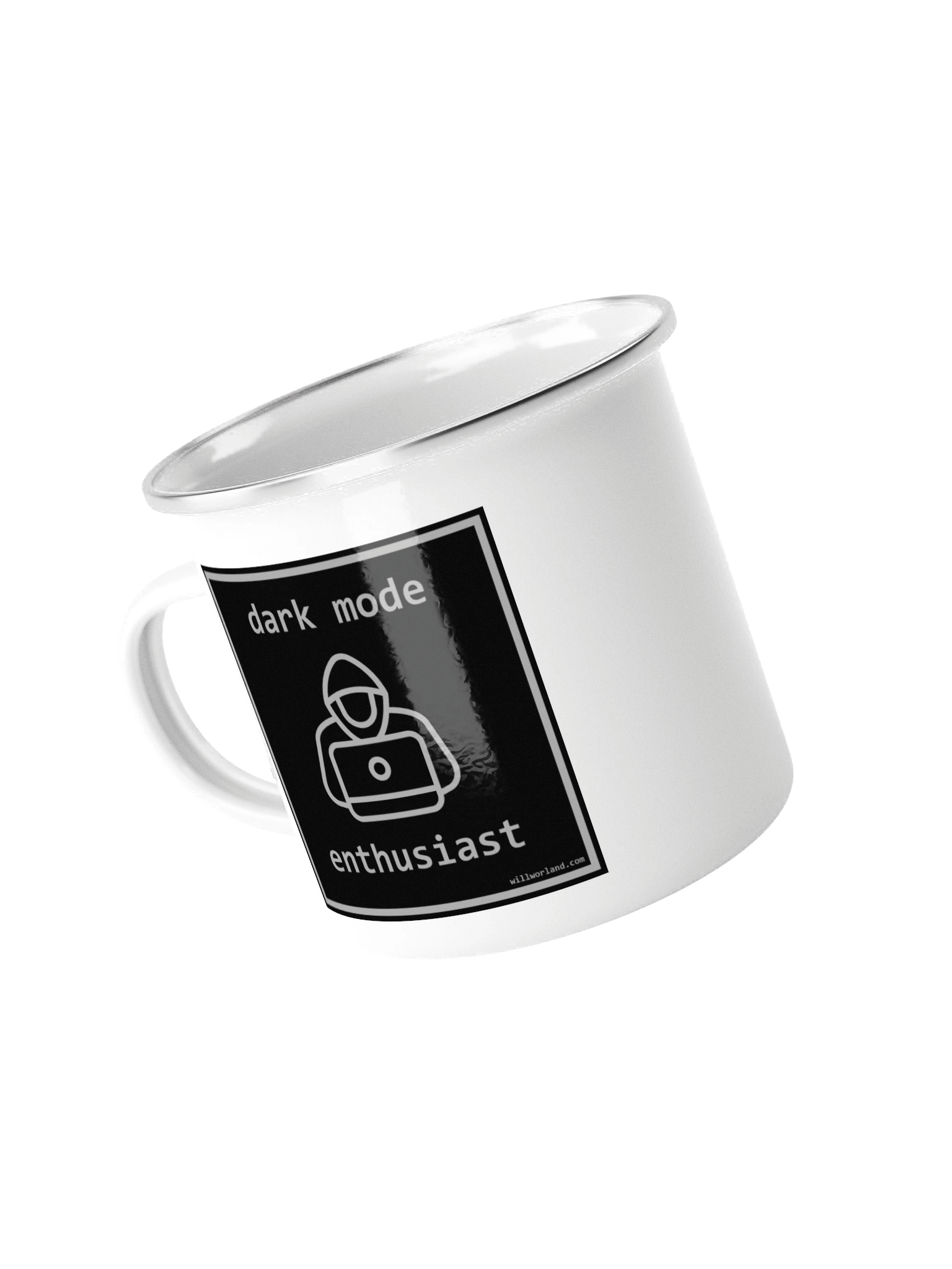 Dark Mode Enthusiast (Enamel Camp Mug) product image (4)
