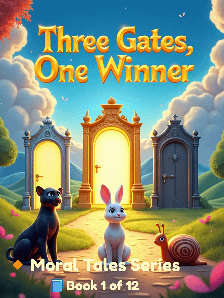 🐌🐇🐆 Three Gates – One Winner – Illustrated Storybook with JessyJesty product image (1)