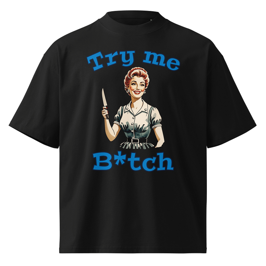Try Me B*tch - Funny Meme T-Shirt - Stanley/Stella Unisex Organic Oversized T-Shirt SATU020 product image (2)