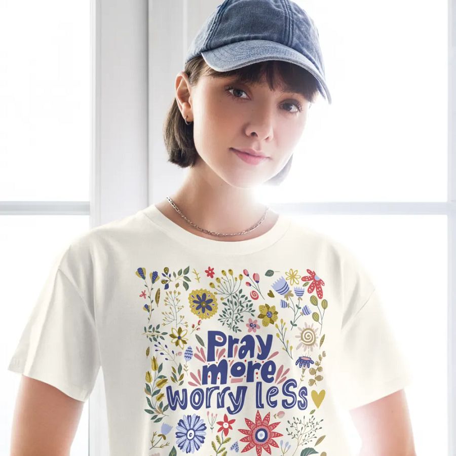 Pray more worry less Comfort Crop top product image (3)