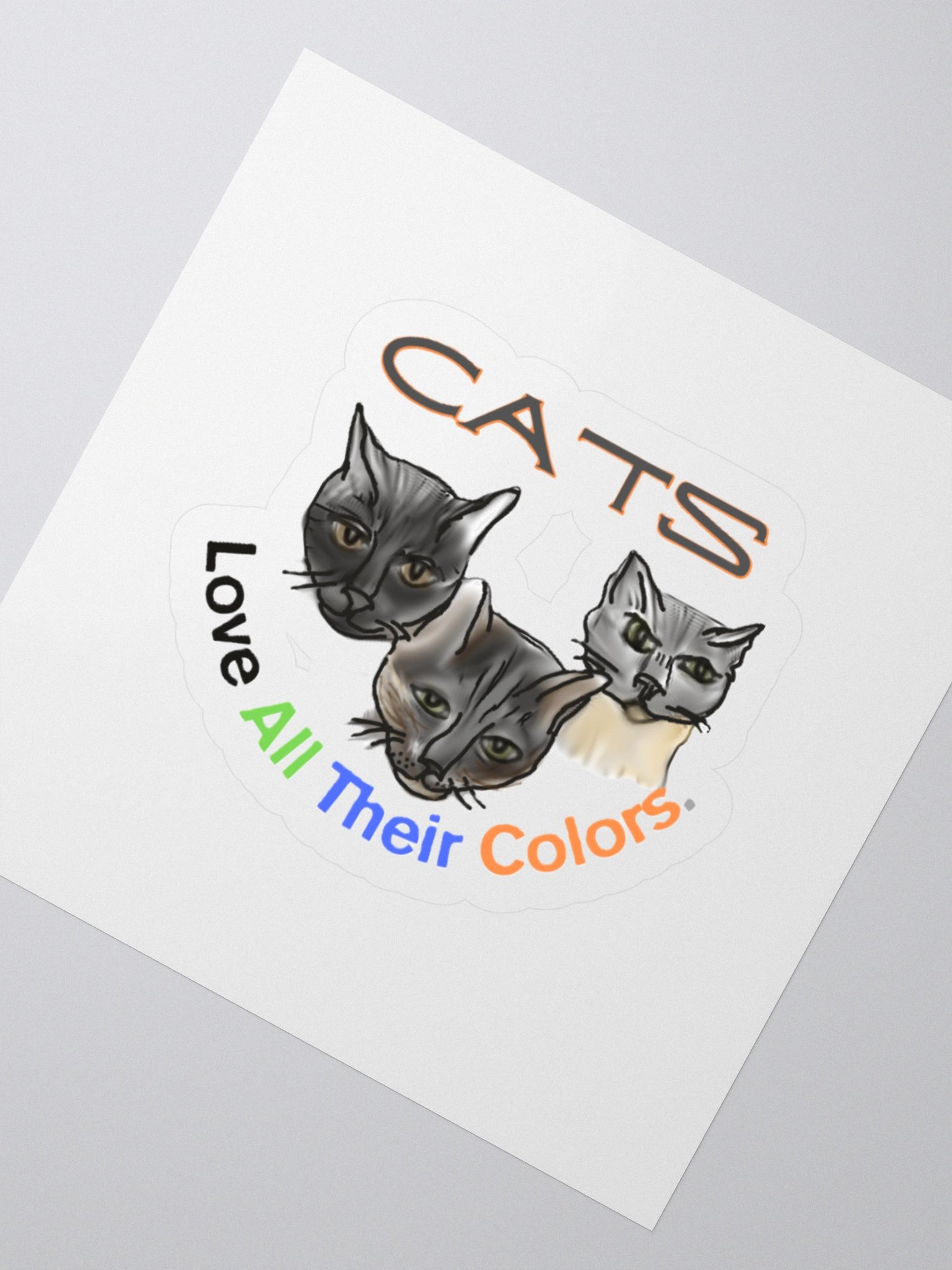 Colorful Cats Kiss Cut Stickers product image (8)