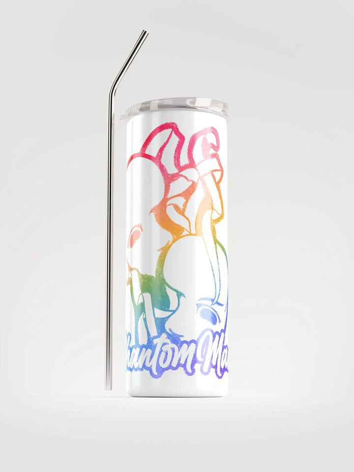 'PhantomMaul' Rainbow Outline Logo Stainless Steel Tumbler product image (7)
