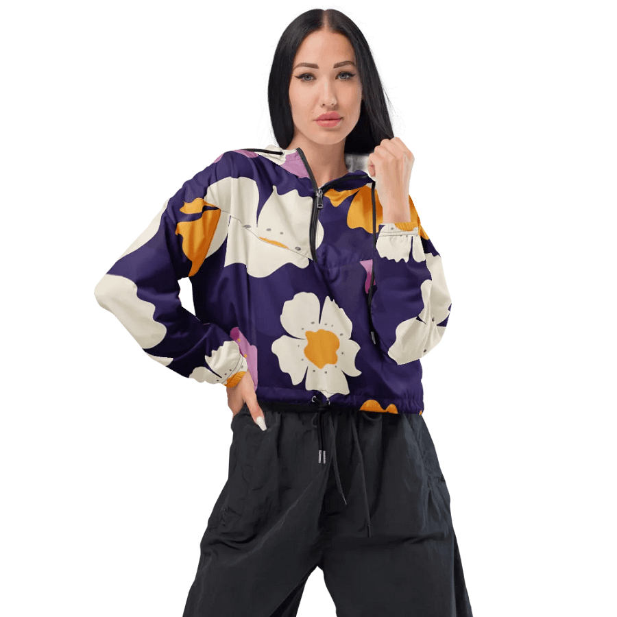 Midnight Blossom Women's Windbreaker product image (1)