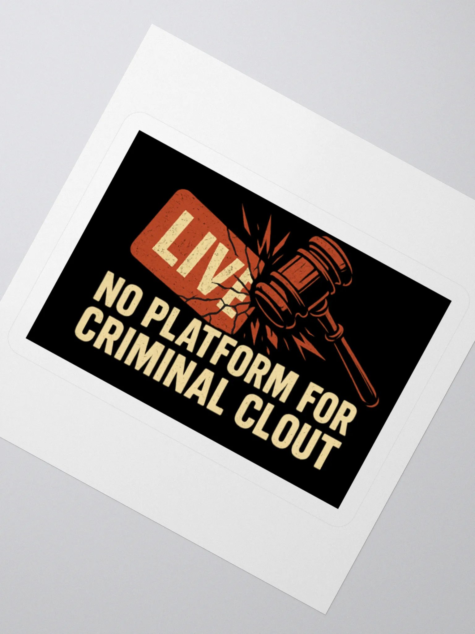 No Platform for Criminal Clout – Vinyl Sticker product image (5)