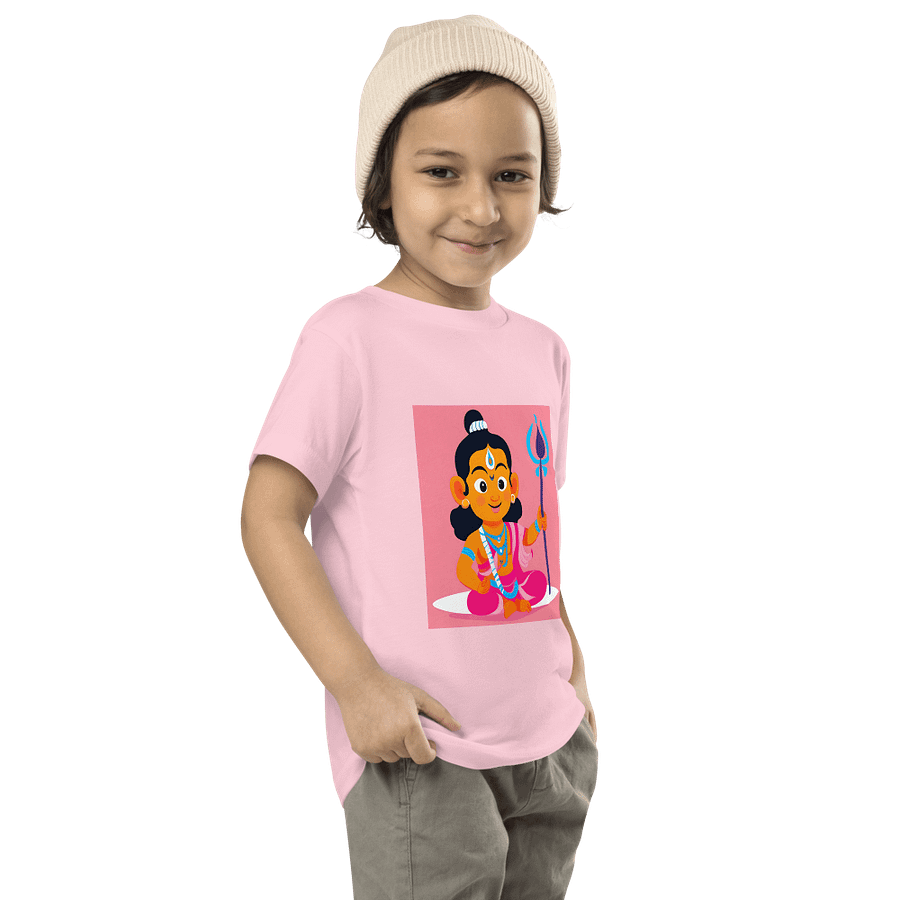 Playful Lord Shiva Pink T-shirt product image (3)