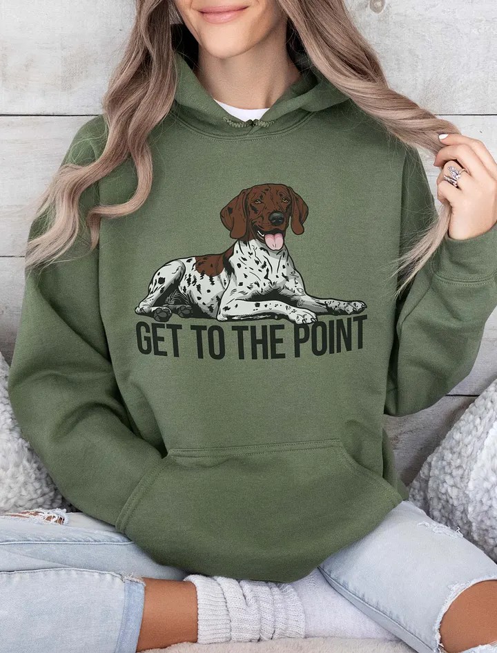 Get to the Point Hooded Sweatshirt of a German Shorthaired Pointer (2) | Funny Hoodie for GSP Paw-rents product image (13)