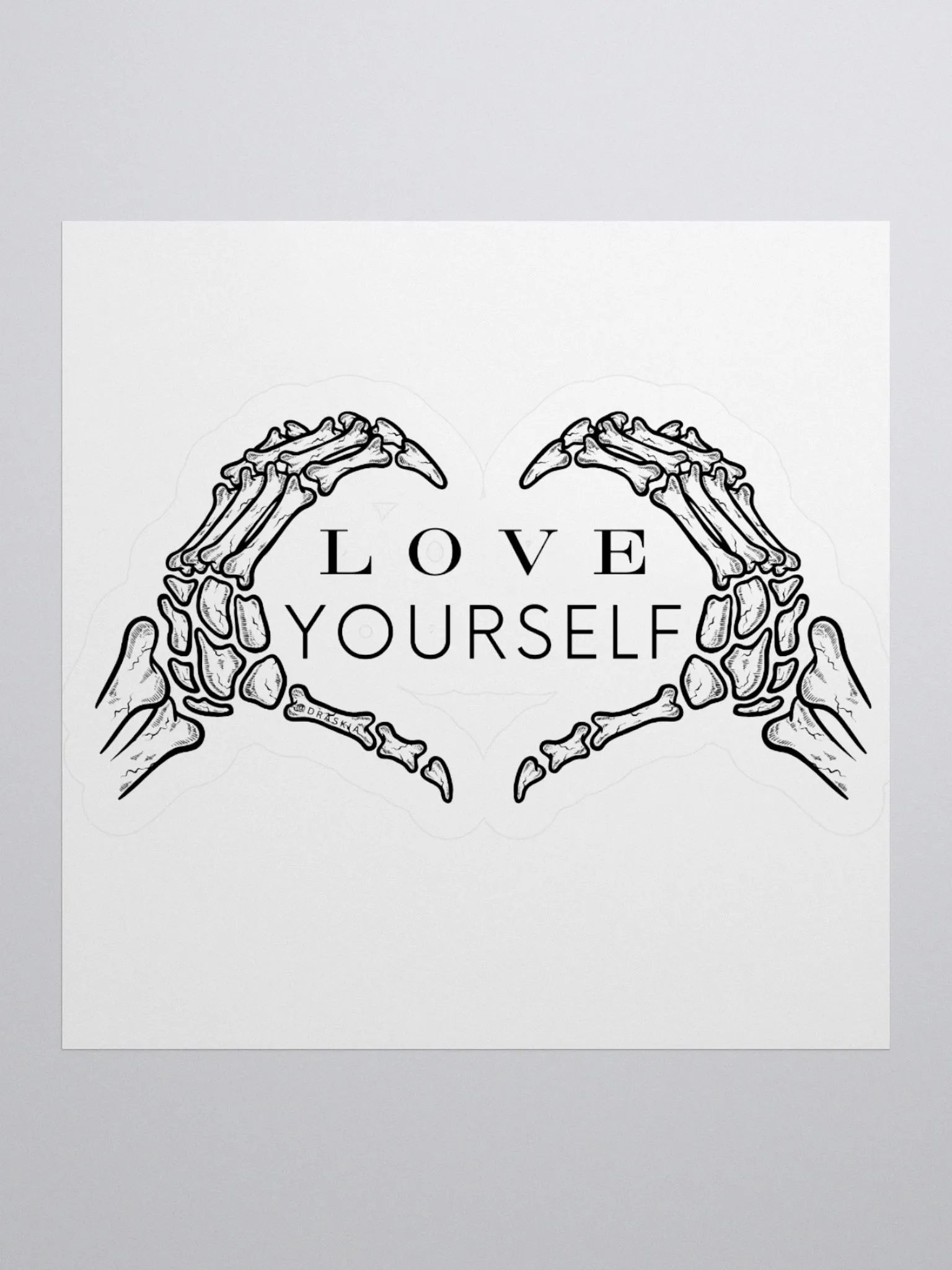 Love Yourself Skelly Kiss Cut Stickers product image (1)
