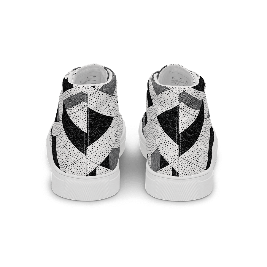 Escher Illusion Women's High Top Canvas Shoes product image (4)