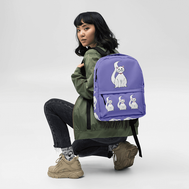 Cat (art by Dina R.) - Backpack product image (2)
