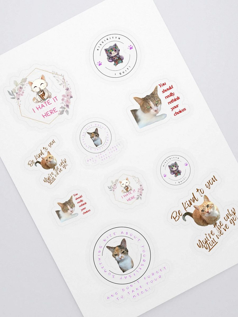 Purr-fect Decisions Sticker Sheet product image (1)