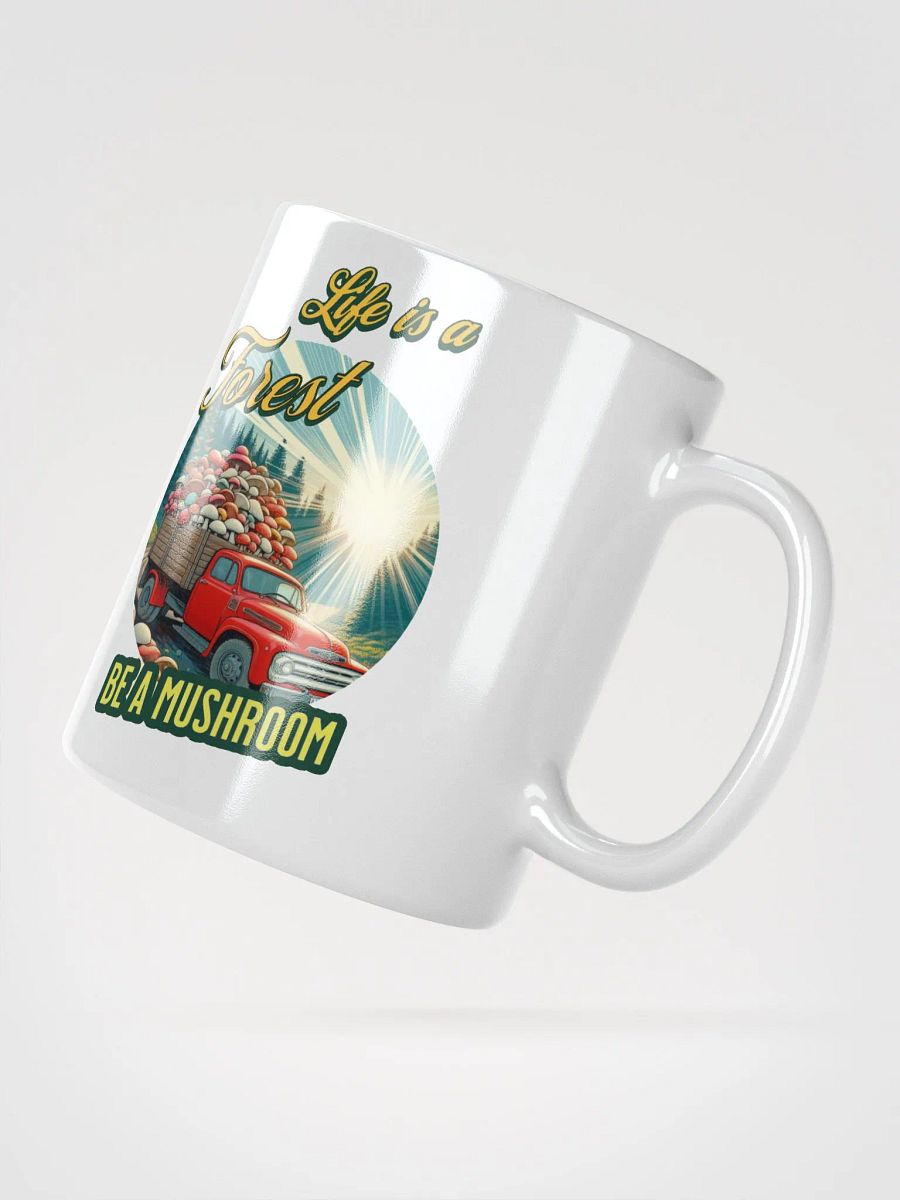 Life is a Forest Be a Mushroom - Mushroom Quote - Vintage Style Fungi Mug product image (2)